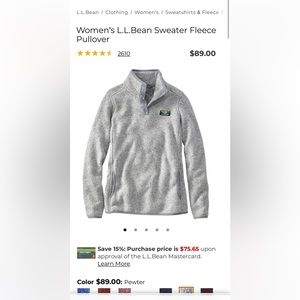 L.L Bean fleece pullover